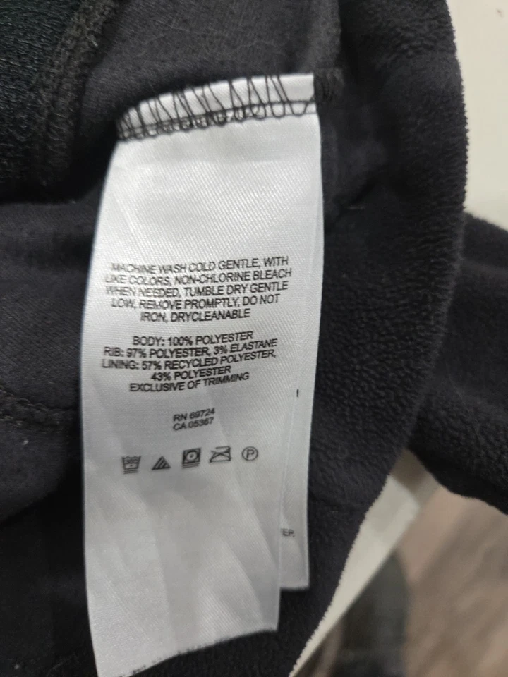 Columbia 女式羊毛连帽衫小号黑色套衫长袖袋鼠口袋 — 第 4/4 张图片