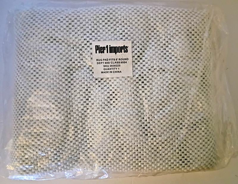 Pier 1 Imports 8' Round Rug Pad Fits 8 Ft Round Rug Non-Slip Mesh Underlay New