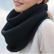 Korean Winter Scarf Plain Color Knit Unisex 47x27 cm Polyester Long Scarf