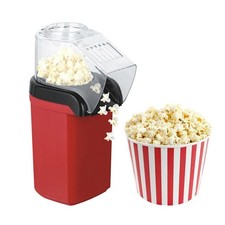 Hot Air Popcorn Popper, Mini Electric Maker, Oil-Free Medium, Red