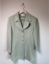 St. John Notched Collar Tweed Tailored Blazer size Medium