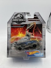 2017 Hot Wheels Character Cars Velociraptor Blue Jurassic World 1:64 M2