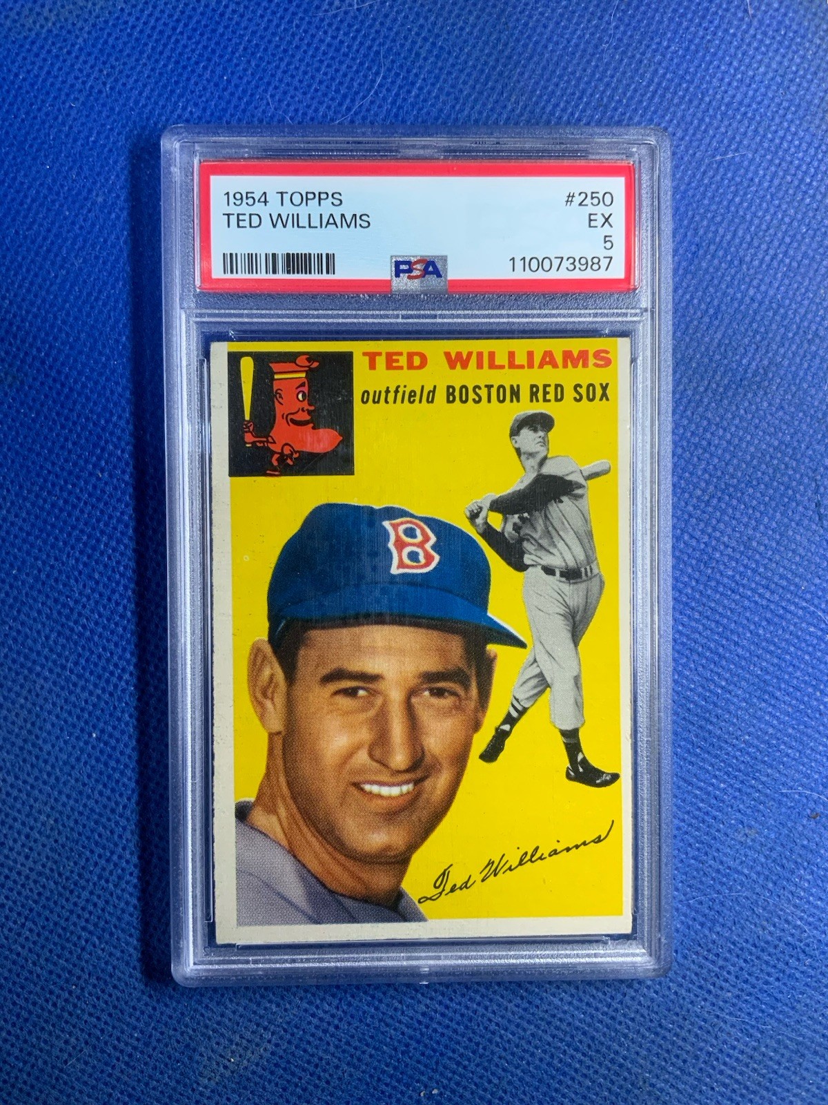 1954 Topps #250 Ted Williams PSA 5 EX Boston Red Sox HOF