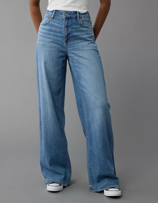 #ad AE Dreamy Drape Stretch Super High Waisted Baggy Wide Leg Jean $39.99