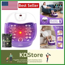 Electric Foot Spa Massager with Heat Vibration Jets Bubbles  rollers