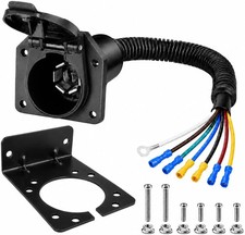7 Way 7 Pin Trailer Plug Rv Socket Wiring Harness Kit Wbracket Screws For Truck 7 Way 7 Pin Trailer Plug Rv Socket Wiring Harness Kit Wbracket Screws For Truck