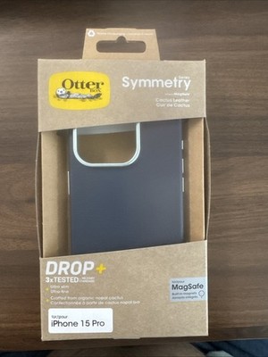 iPhone 15 Pro Otterbox Symmetry Cactus Leather Case Blue NEW