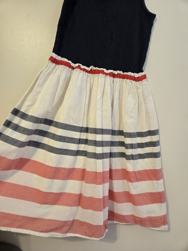 GAP Kids Girls XXL (14-16) Red White Blue Striped Linen Lined Tank Dress Holiday - Picture 2 of 5