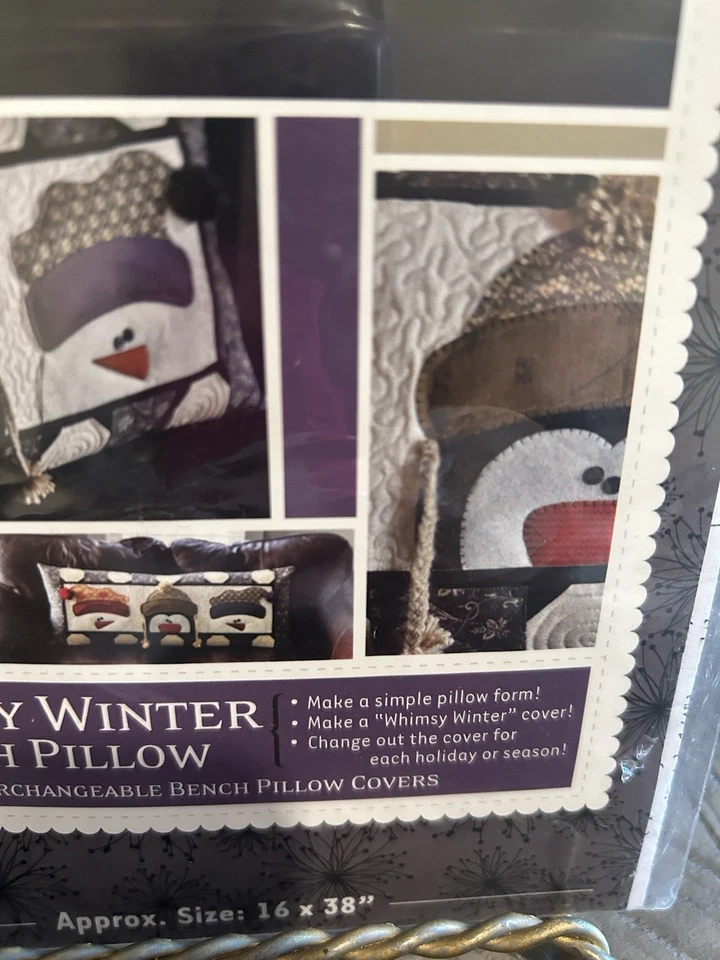 Kimberbell Whimsy Winter 16” X 38” Bench Pillow Pattern KD164 - Image 3 of 4