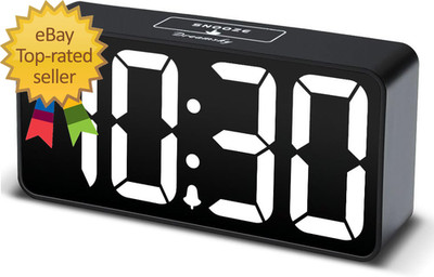 Small Digital Alarm Clock for Bederoom  Large Big Numbers Display with Dimmer