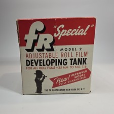 Vintage FR Special Model 2 Roll Film Developing Tank w/ Box 35mm  116 Darkroom
