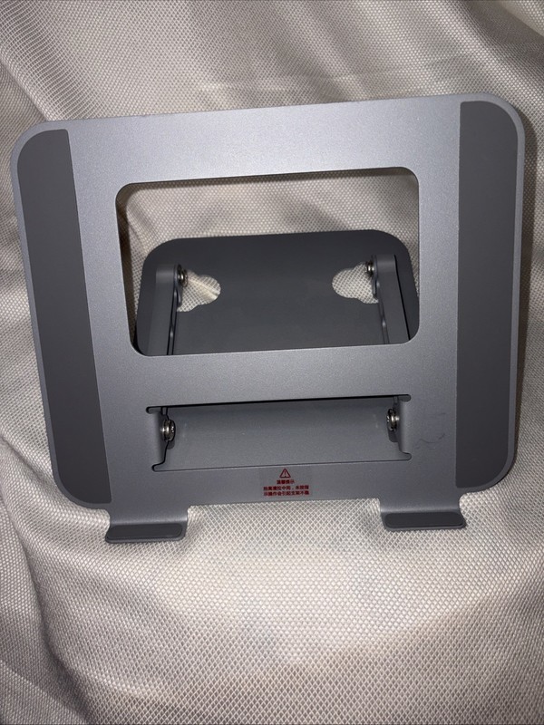 Adjustable Aluminum Laptop Stand Foldable Ergonomic Notebook Tablet Holder Gray
