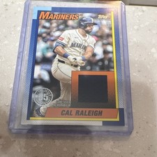 Topps Update Series 2025 Cal Raleigh 1990 Relics #90RU-CR Mariners Game-Used