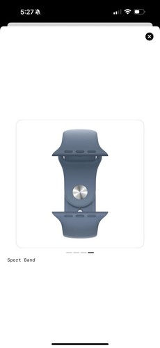 Apple Watch Sport Band 45mm 44 42 Genuine OEM Slate Blue S/M Used - 第 9/9 張圖片