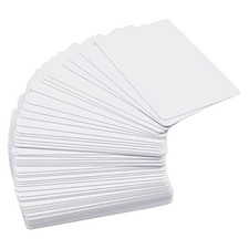 50 Pack Premium Blank PVC Cards, CR80 30Mil Graphic Quality White Plastic5117