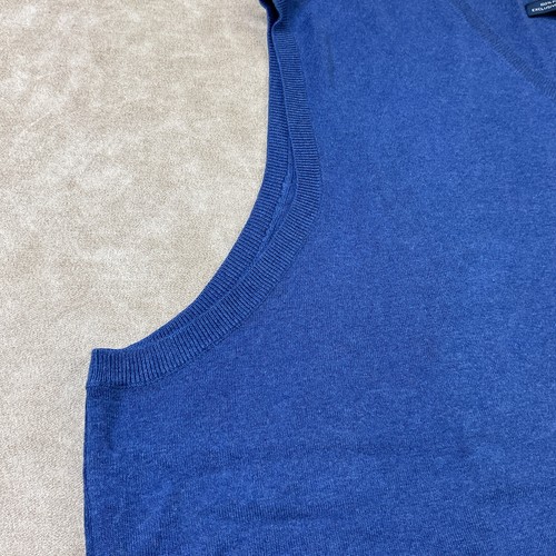 Polo Ralph Lauren maglione gilet pullover scollo a V pima cotone uomo tg 2XLT blu alto - Foto 5 di 7