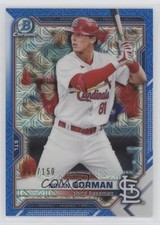 2021 Bowman Chrome Prospects Mega Box Blue Mojo Refractor /150 Nolan Gorman 0m4q