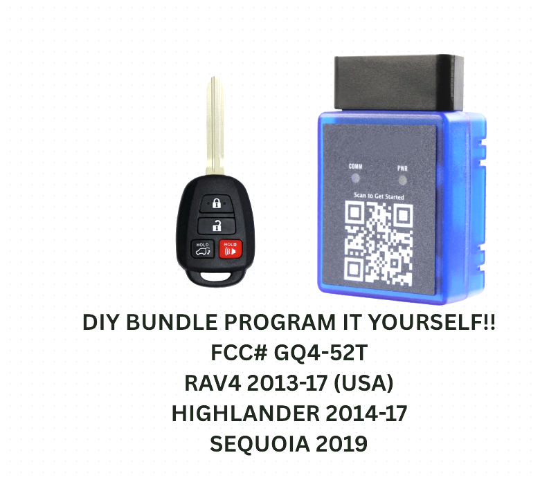 DIY Toyota Rav4 Highlander Sequoia 2013 - 2019 Remote Key GQ4-52T H-Chip