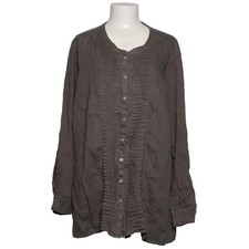 Open End, Bluse, Größe: 50, Grau/Grün, Leinen, Damen #DF8