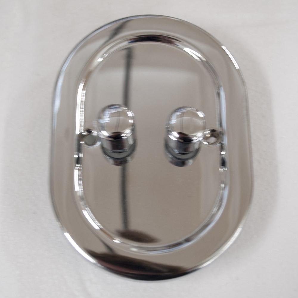 Litecraft Dimmer Light Switch 2G 400 Watt Electrical Fitting - Chrome Clearance