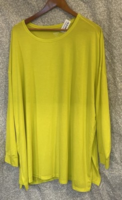 Old Navy Active Ultralite Women's 3X Yellow Long Sleeve Moisture Wicking Tee
