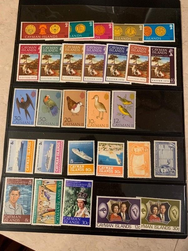 Cayman Island Postage Lot All Different Approx 28 Stamps MNH SKU# 34992