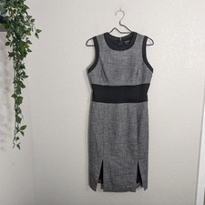 Marciano Guess Gray Black Sheath Dress Knee Length Sleeveless Office Career 10