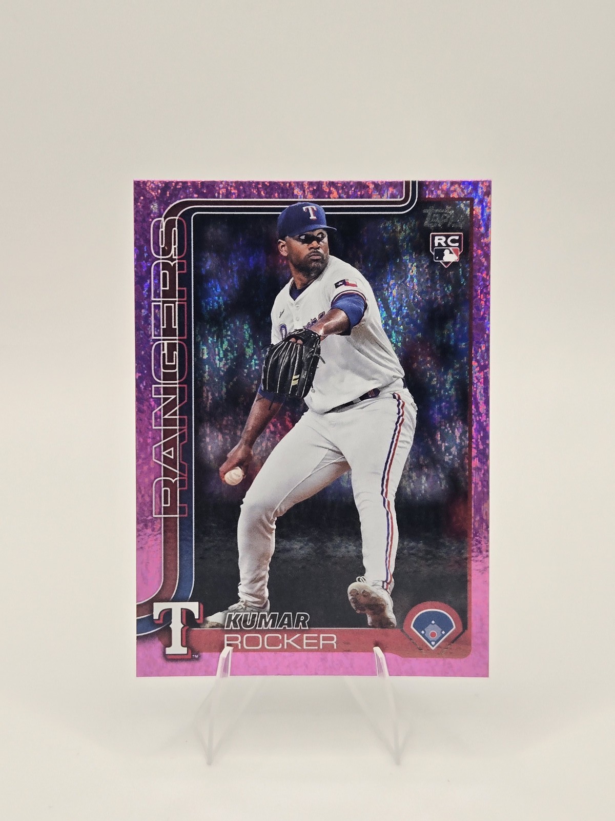 2025 Topps #408 Kumar Rocker Pink Holo Foil