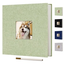 Photo Album Self Adhesive Scrapbook for 4x6 5x7 8x10 Pictures Linen Cover