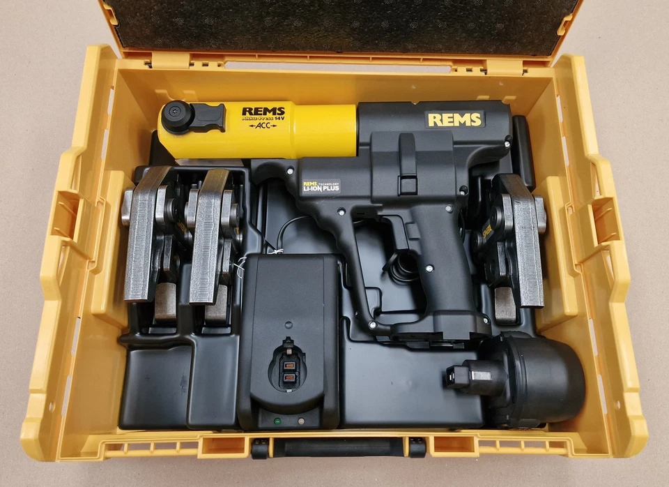 REMS Pressmaschine Akku-Press ACC Nr. 571019 + 3 Pressbacken M oder V in L-Boxx - Bild 1 von 1