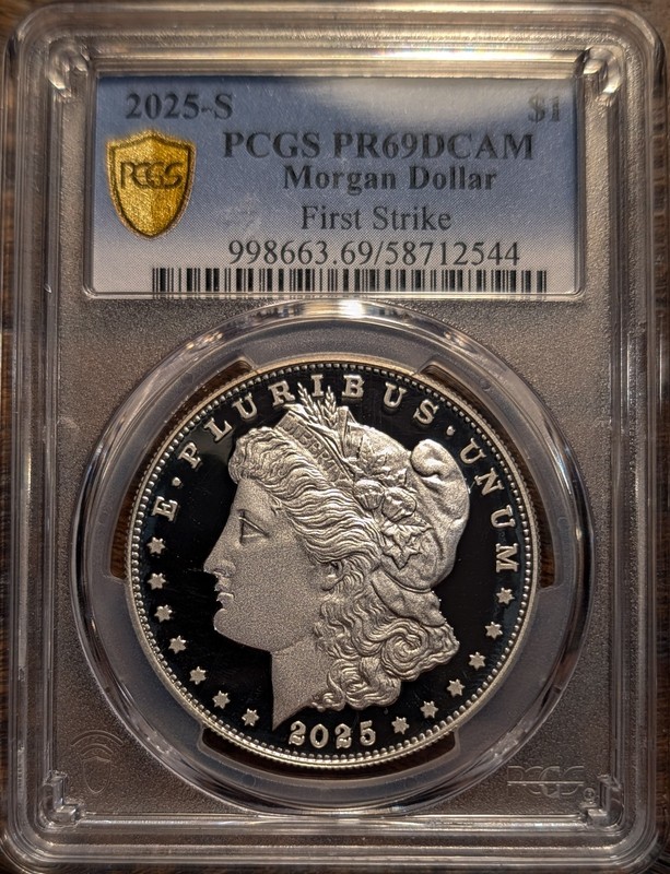 PCGS PR69DCAM 2025-S Morgan Dollar $1 Proof San Francisco Commemorative CAC