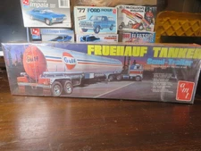 Original AMT Fruehauf Tanker Semi Trailer Gulf Sealed 1/25
