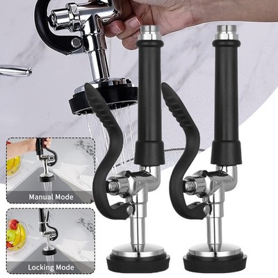 Pre Rinse Sprayer Commercial Sink Sprayer Head1.42GPM Spray Valve Dish Nozzle