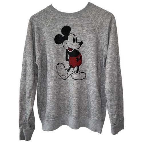 Vintage Disney Casuals Mickey Mouse 80er meliert grau Raglan Pullover Gr. L 42-44 - Bild 2 von 10