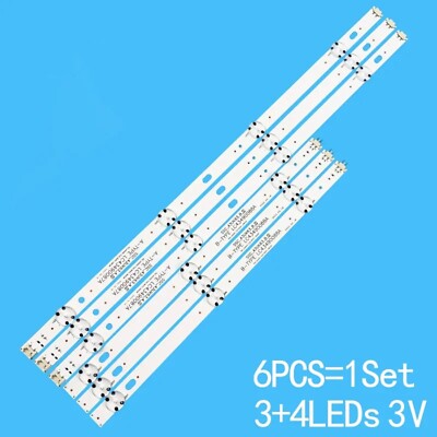 6Pcs LED Strips For LG 43'' TV 43UJ6300 43uk6090pua 43UM6910PUA SSC-43UK63