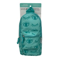 Yoobi Backpack Pencil Case Pouch Organizer Zipper Attaches to Notebook Aqua Eye