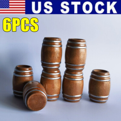 Miniture Dollhouses Mini Wooden Keg Beer Keg Wine Barrel Beer Cask Decor DIY US