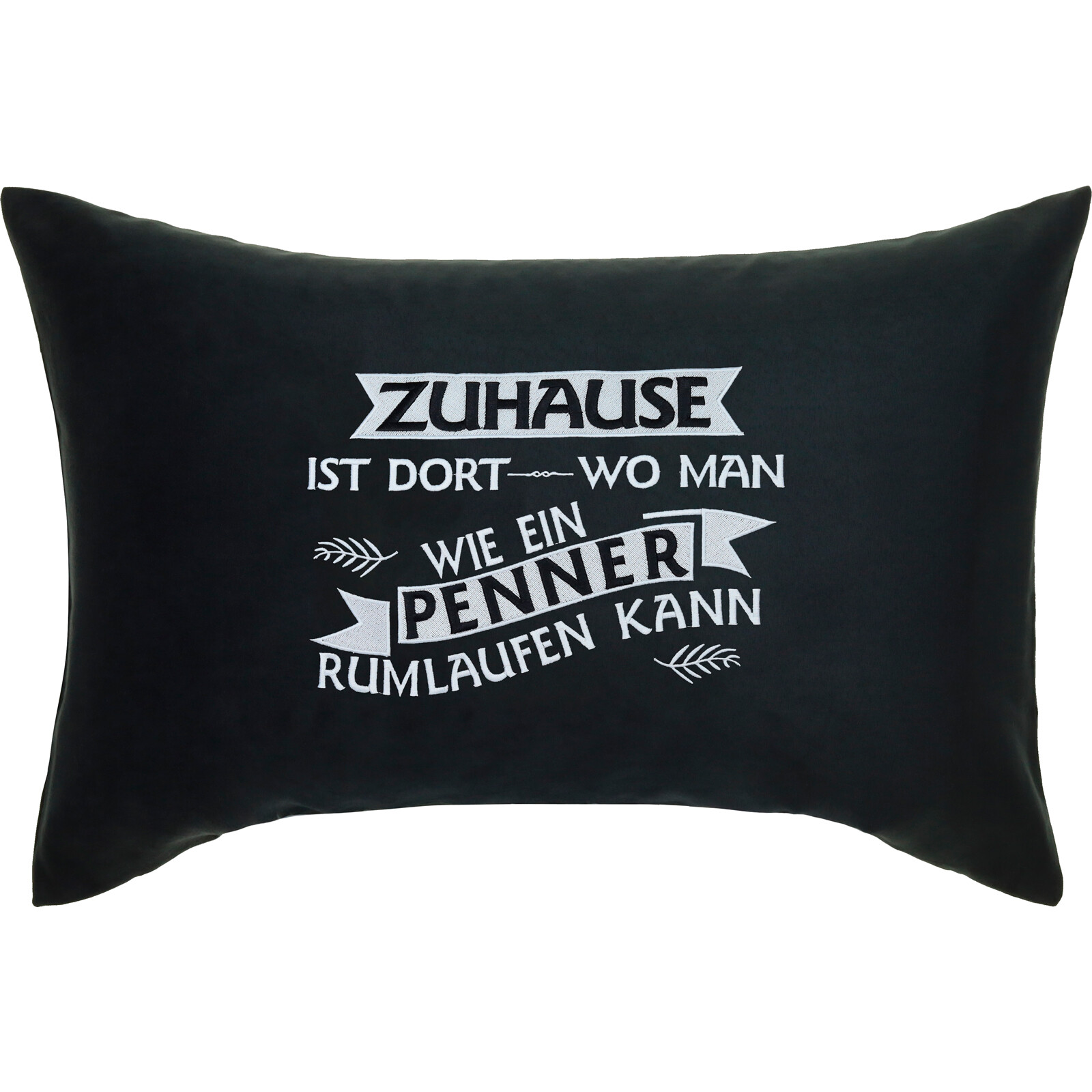 Zuhause Kissen 40x60cm Einweihungsgeschenk Wohnung lustig, Einzugsgeschenk Haus