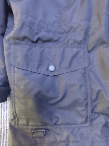 Marlboro Gear Mantel Herren XL schwarz rot Reißverschluss Fleece gefüttert abnehmbare Kapuze Vintage Neu mit Etikett - Bild 9 von 18