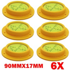 6x Round Bubble Level 90mm 17mm High Precision Circular Spirit Level Yellow NEW