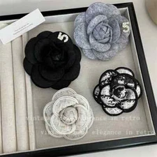 Elegant Women Girls Fashion Clothing Camellia Brooch Badges Pins Accessories