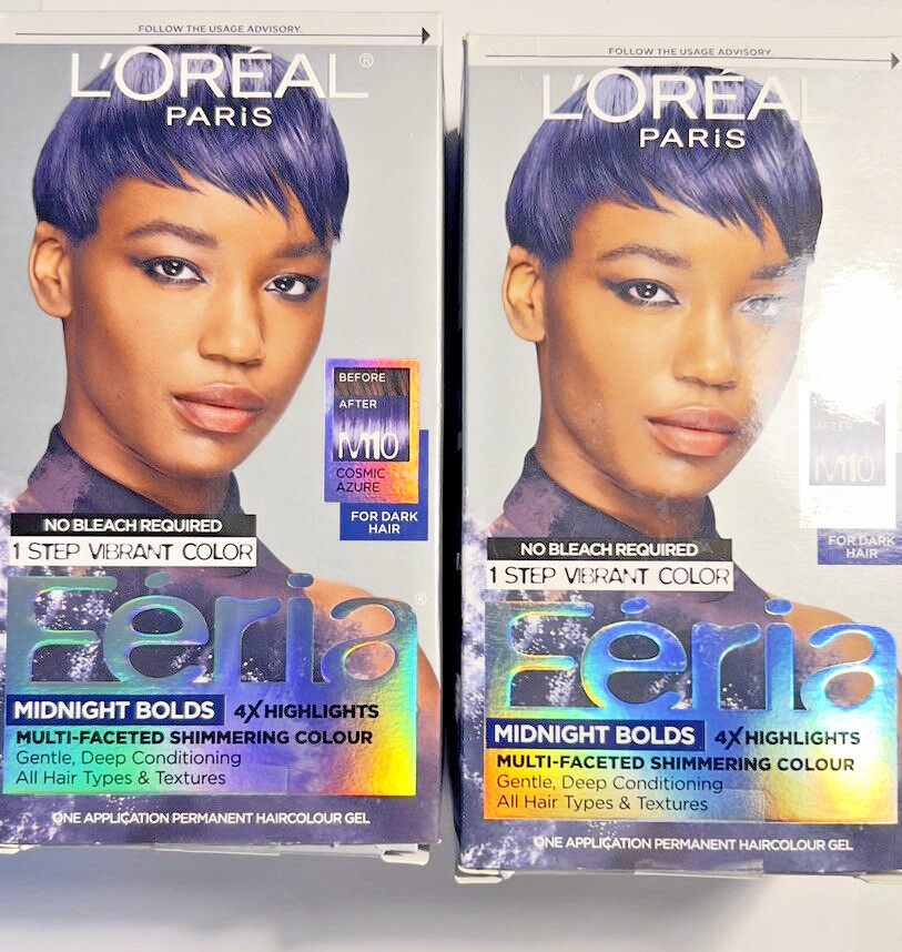 #m10 Cosmic Azure Blue For Dark Hair