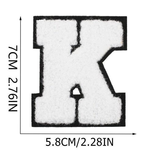 English Letter Patches Applique A-Z White Chenille Patches Cloth Stickers Sewon^ - Picture 15 of 42