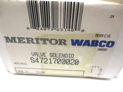 S4721700020 NEW MERITOR ATC SOLENOID VALVE 12V S472 170 002