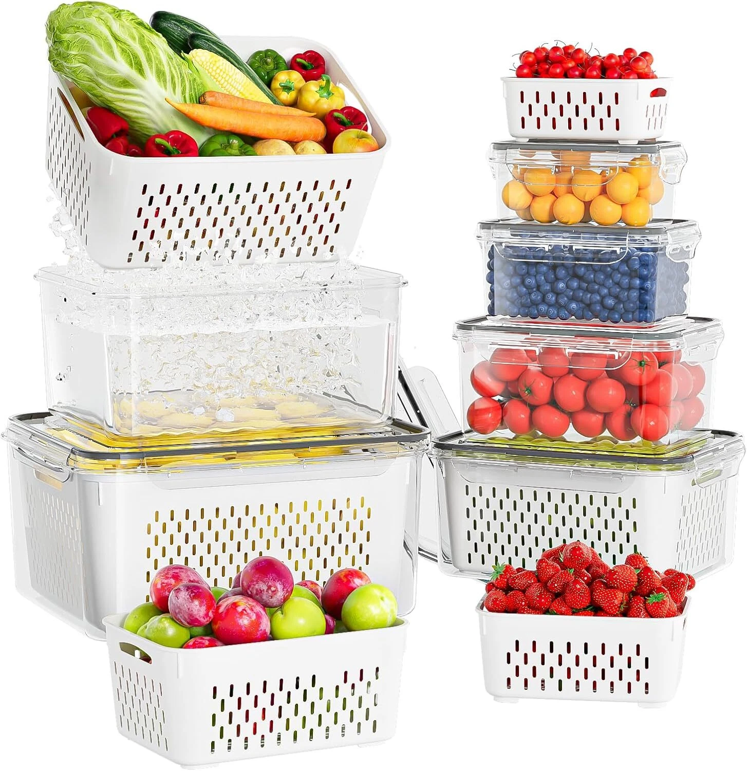 6-18Pcs Kitchen Plastic Food Containers with Storage Lids Meal Prep Airtight
Opens in a new window o
