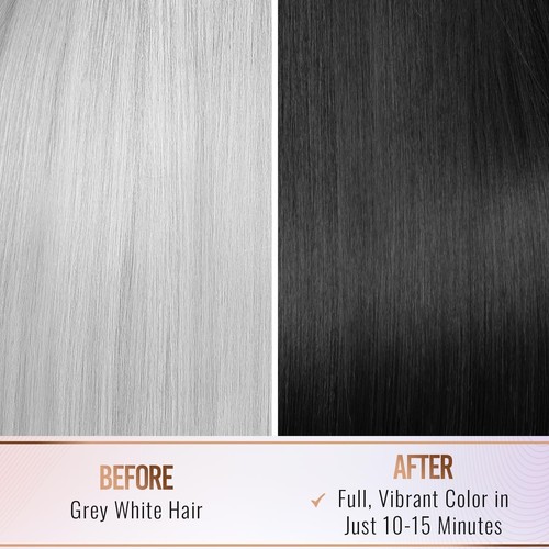Herbishh Hair Color Shampoo for Grey Hair – All Natural Hair Dye Shampoo with - Picture 4 of 7