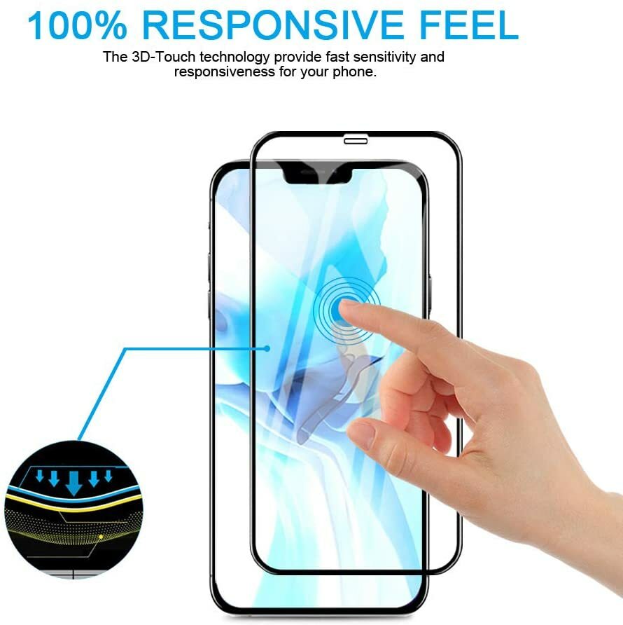 For iPhone 11 13 12 15 XR 8 7 Pro Max Mini Tempered Glass 9D Screen