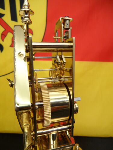 Schatz 400 Day Anniversary Brass Clock w Glass Dome Restored Running - Picture 6 of 14