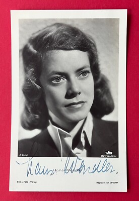 Actor photo postcard around 1940 Hansi Wendler with original signature (152352