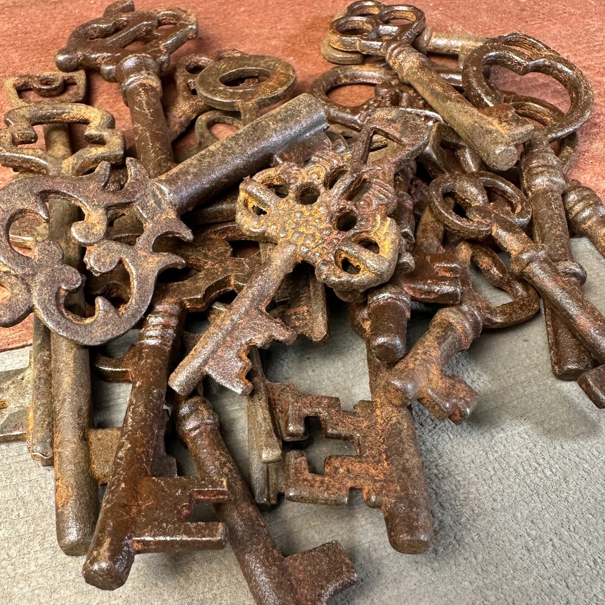 Antique Vintage Style 19th Century Iron Keys Assorted Lot of